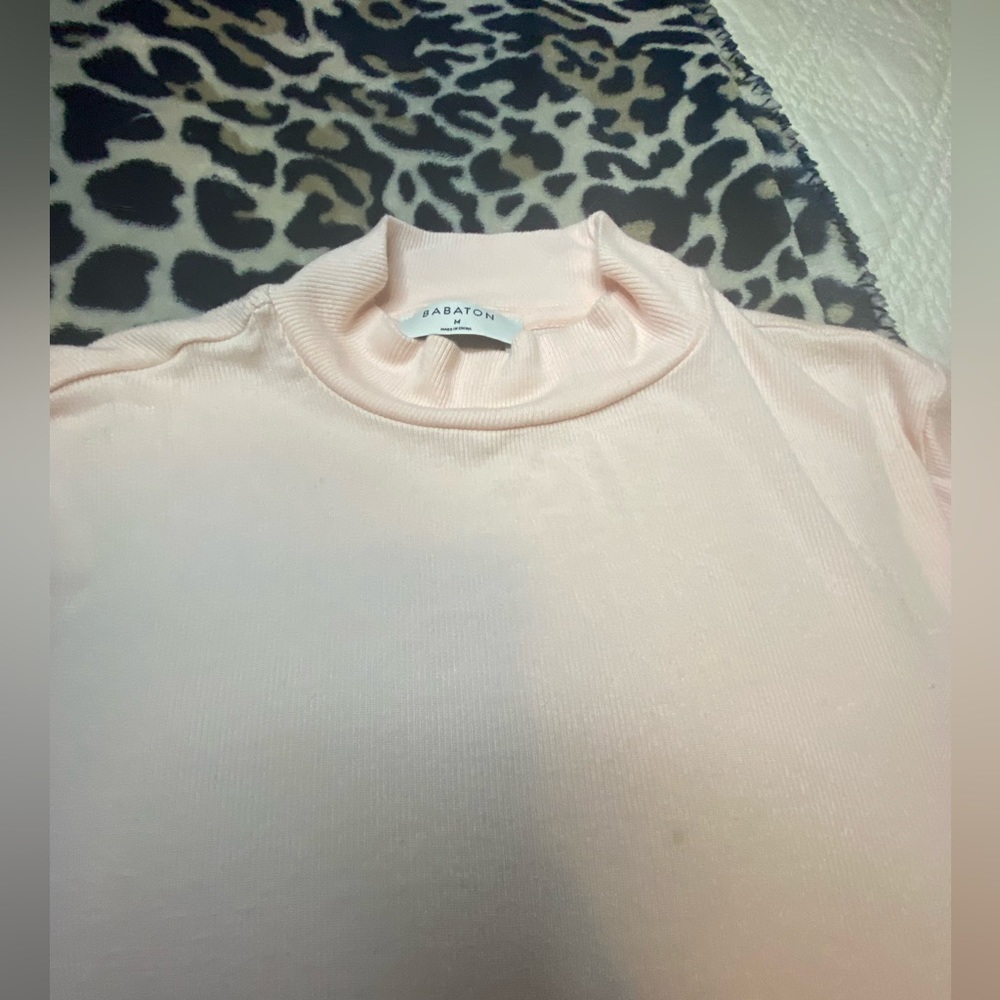 Brand New Babaton Black Short Sleeve Crop Top Tee